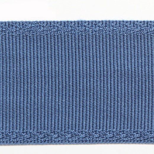 Majestic - Blue Jean by Europatex Designer Fabric Dainty & Majestic 100% Polyester China See Sample Horizontal: N/A and Vertical: N/A 2.38 inches  - Swanky Fabrics -