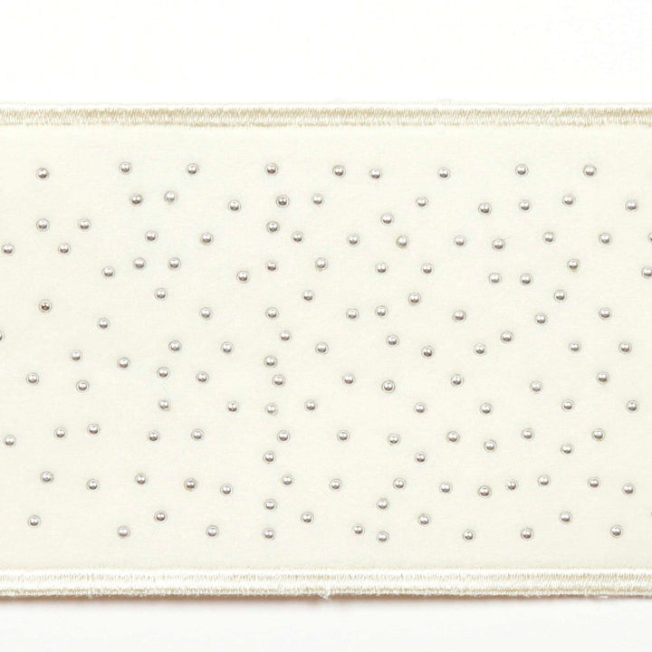 Mellow Bone by Europatex Designer Fabric Mellow 82.1% Polyester / 11% Rayon / 6.9% Metallic yarn 3.00 inches - Swanky Fabrics -