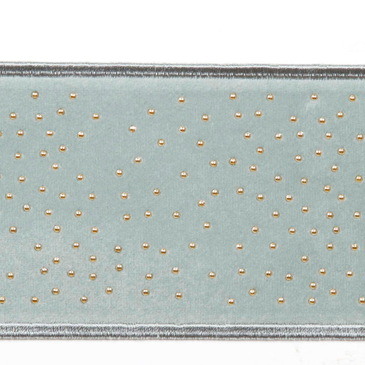 Mellow Seaglass by Europatex Fabric Mellow 82.1% Polyester / 11% Rayon / 6.9% Metallic yarn 3.00 inches - Fabric Carolina -