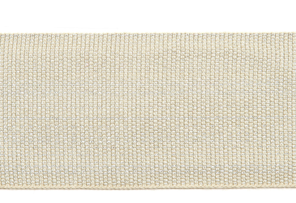 Le Lin Metallic Tape 2" Porcelain by Europatex Fabric Le Lin Collection 41% Fibranne, 30% Rayon, 28% Metallic Yarns, 1% Polyester China Horizontal: N/A and Vertical: N/A 2" - Fabric Carolina -