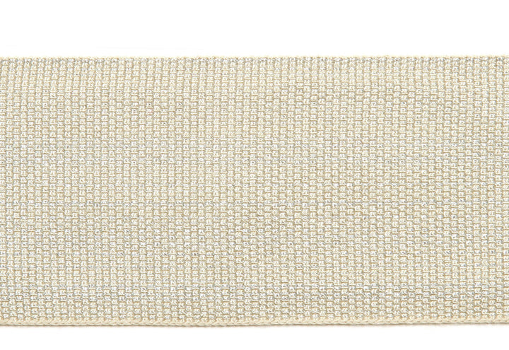 Le Lin Metallic Tape 2" Porcelain by Europatex Fabric Le Lin Collection 41% Fibranne, 30% Rayon, 28% Metallic Yarns, 1% Polyester China Horizontal: N/A and Vertical: N/A 2" - Fabric Carolina -