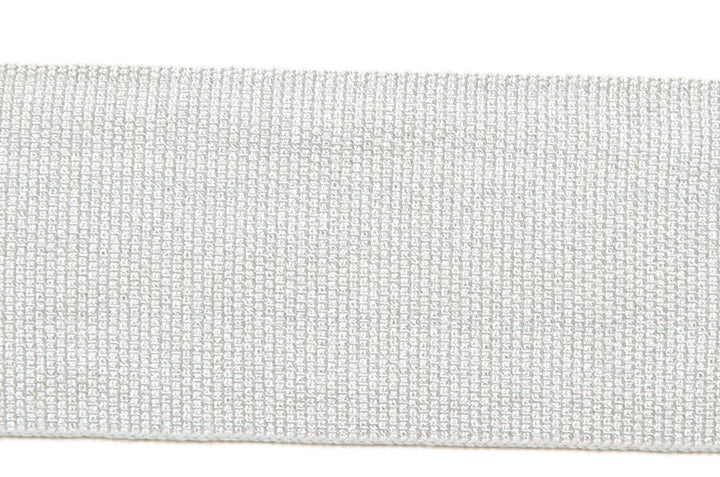 Le Lin Metallic Tape 2" Silver by Europatex Fabric Le Lin Collection 41% Fibranne, 30% Rayon, 28% Metallic Yarns, 1% Polyester China Horizontal: N/A and Vertical: N/A 2" - Fabric Carolina -