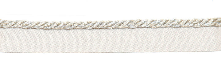 Le Lin Metallic Micro Cord Porcelain by Europatex Designer Fabric Le Lin Collection 42% Fibranne, 33% Rayon, 25% Metallic Yarns China Horizontal: N/A and Vertical: N/A 1/8" - Swanky Fabrics -