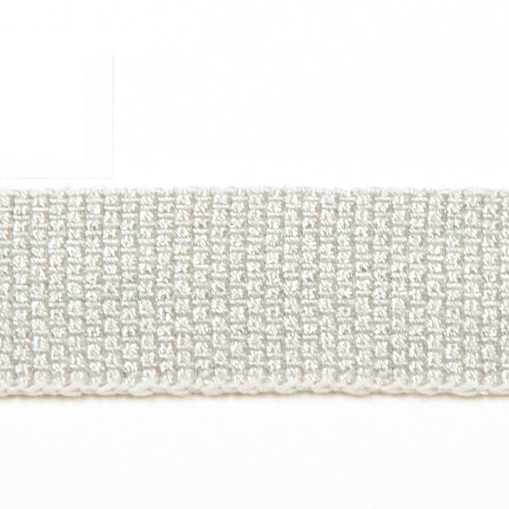 Le Lin Metallic Micro Tape Ice by Europatex Designer Fabric Le Lin 42% Fibranne, 30% Rayon, 25% Metallic yarns, 3% Polyester 0.56 inches - Swanky Fabrics -
