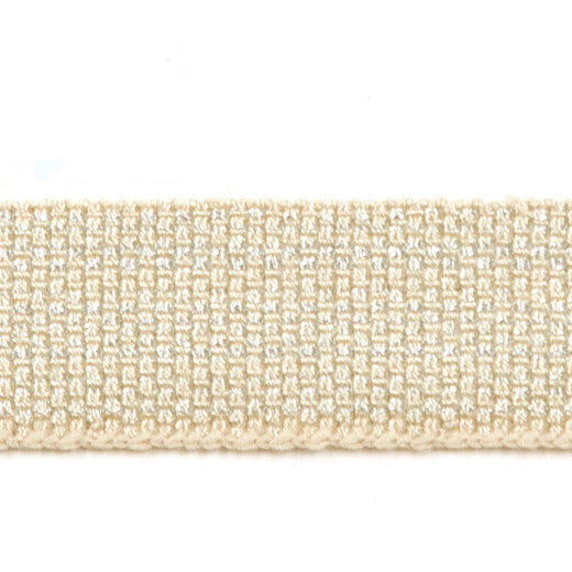 Metallic Micro Gimp Col.Porcelain by Europatex Fabric Le Lin Collection 42% Fibranne / 30% Rayon / 25% Metallic yarns / 3% Polyester China See Sample Horizontal: N/A and Vertical: N/A 0.56 inches  - Fabric Carolina -