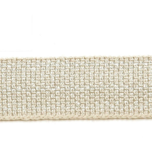 Metallic Micro Gimp Col.Silver by Europatex Fabric Le Lin Collection 42% Fibranne / 30% Rayon / 25% Metallic yarns / 3% Polyester China See Sample Horizontal: N/A and Vertical: N/A 0.56 inches  - Fabric Carolina -
