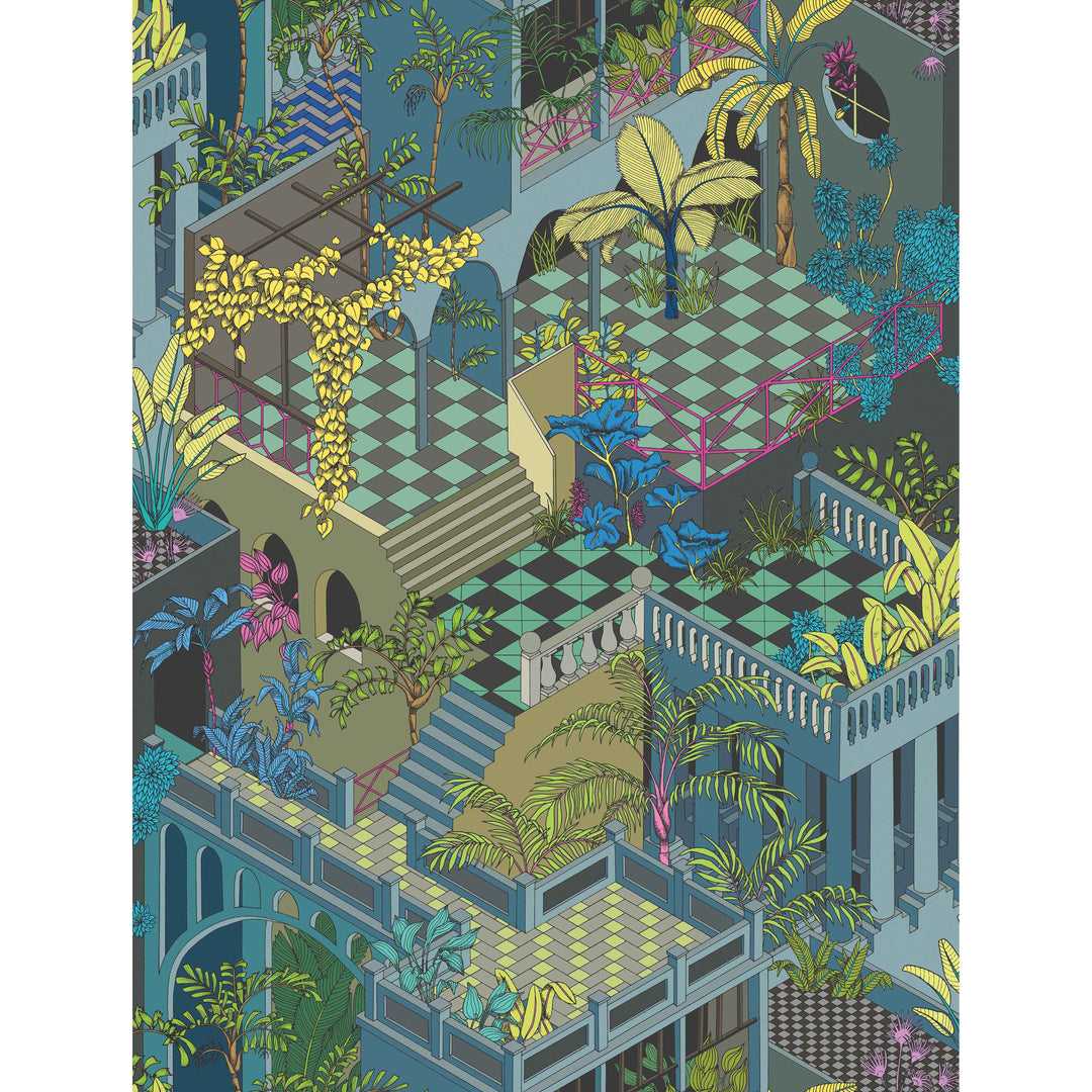 Cascade Jacquard - Viridian By Cole & Son Fabric