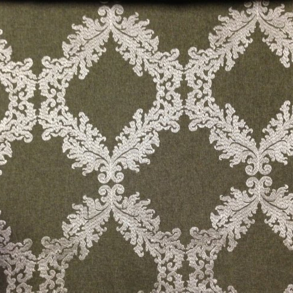 Murphy 5020 Olive by Europatex Fabric Murphy 100% Polyester 6.7" H, 9.5" V 55.00 inches - Fabric Carolina -
