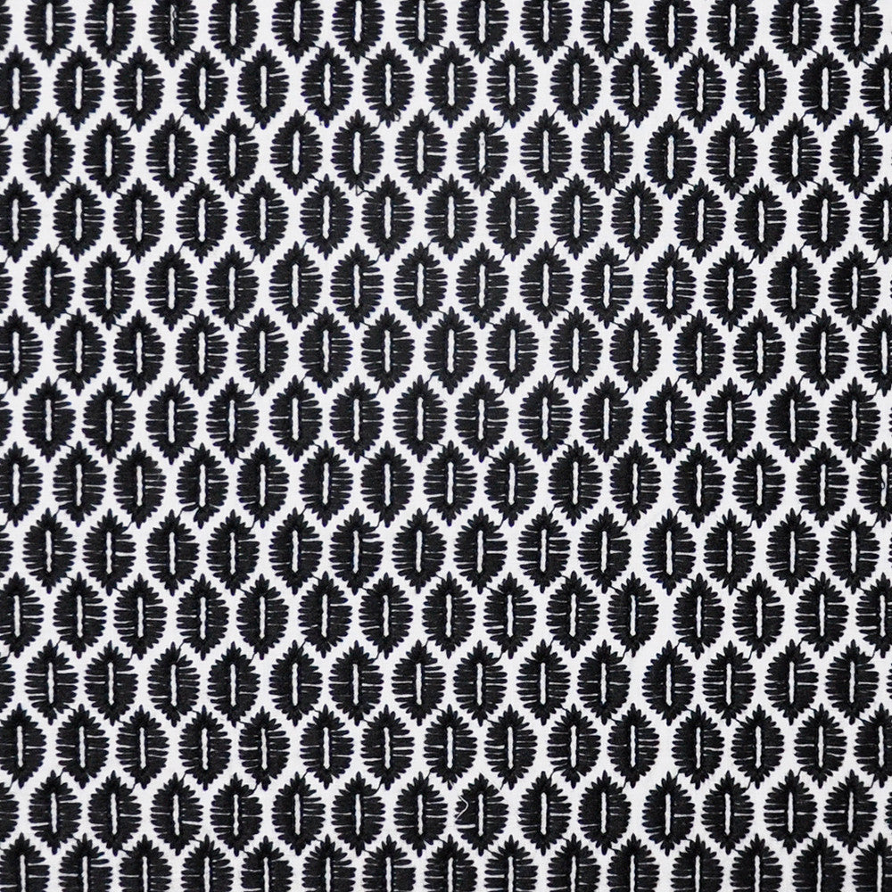 Nazar # 302 Felix by Maxwell Fabric COLOR WAVES-DOMINO EFFECT 60% SPUN POLYESTER
40% LINEN INDIA </p><p>Repeat: Horizontal: H-1.5 and Vertical: V-0.75 54"EMB.51" - Fabric Carolina -