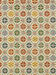 Scalamandre Fabric Kirov Multi Cream