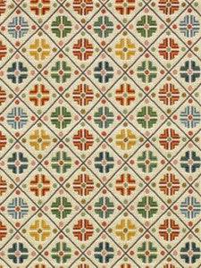 Scalamandre Fabric Kirov Multi Cream