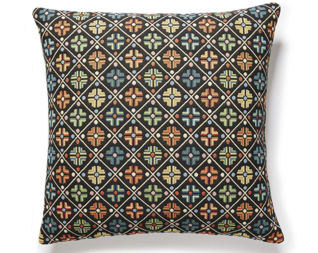Kirov Pillow 22 X 22 - Multi / Black N1SDDKB4110002 by Scalamandre Designer Pillow