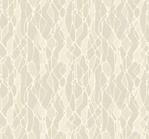 Stained Glass Taupe Wallpaper by Candice Olson