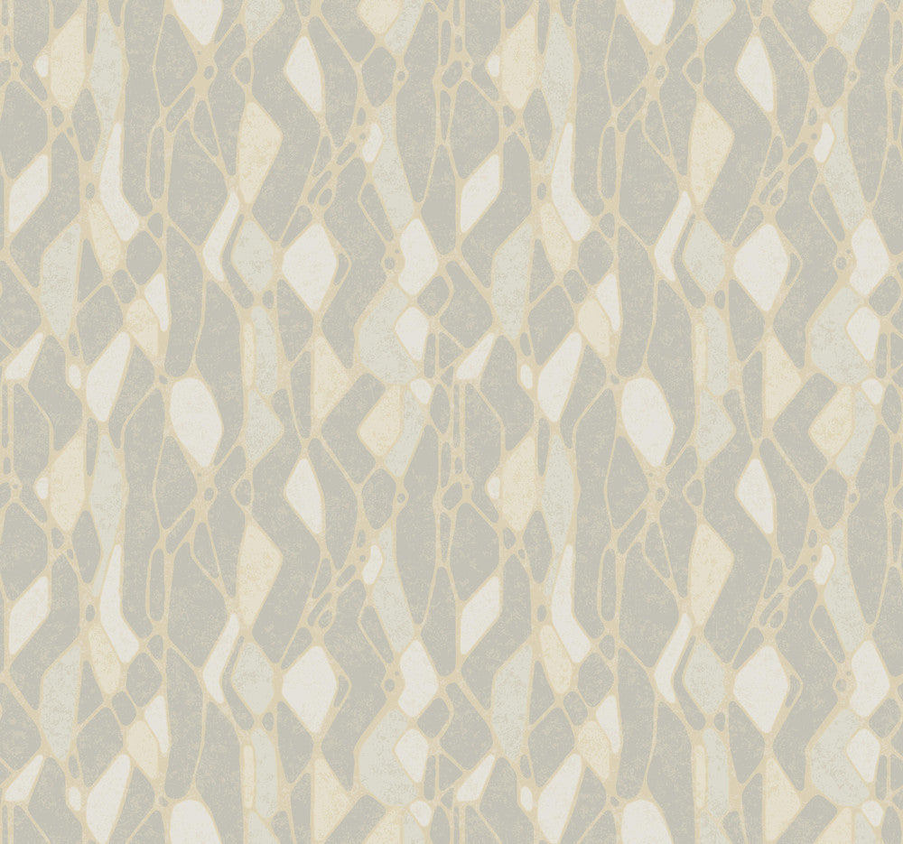 Stained Glass Grey Wallpaper by Candice Olson Candice Olson Botanical Dreams Covers about 60.8 square feet 27-in by 27-ft long roll Unpasted 25.25 - Fabric Carolina -