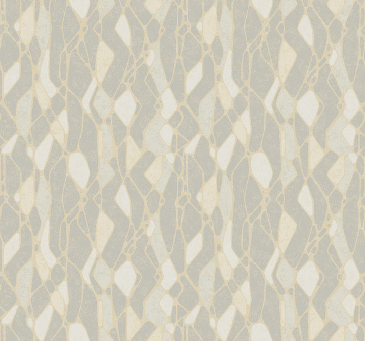 Stained Glass Grey Wallpaper by Candice Olson Candice Olson Botanical Dreams Covers about 60.8 square feet 27-in by 27-ft long roll Unpasted 25.25 - Fabric Carolina -