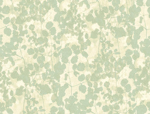 Pressed Leaves Green Wallpaper by Candice Olson