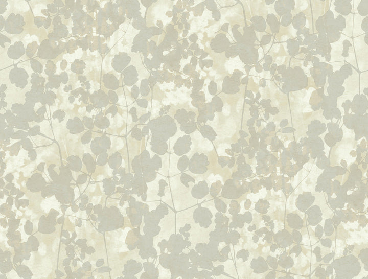 Pressed Leaves Silver Wallpaper by Candice Olson Candice Olson Botanical Dreams Covers about 60.8 square feet 27-in by 27-ft long roll Unpasted 20.5 - Fabric Carolina -