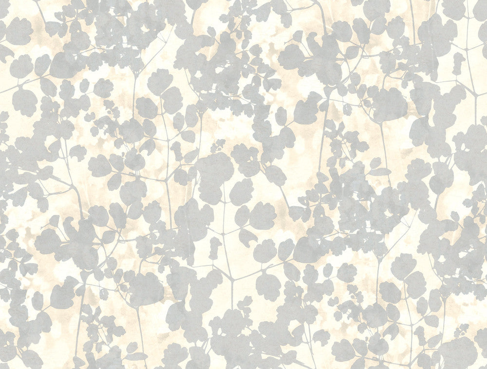 Pressed Leaves Cream Wallpaper by Candice Olson Candice Olson Botanical Dreams Covers about 60.8 square feet 27-in by 27-ft long roll Unpasted 20.5 - Fabric Carolina -