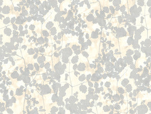 Pressed Leaves Cream Wallpaper by Candice Olson