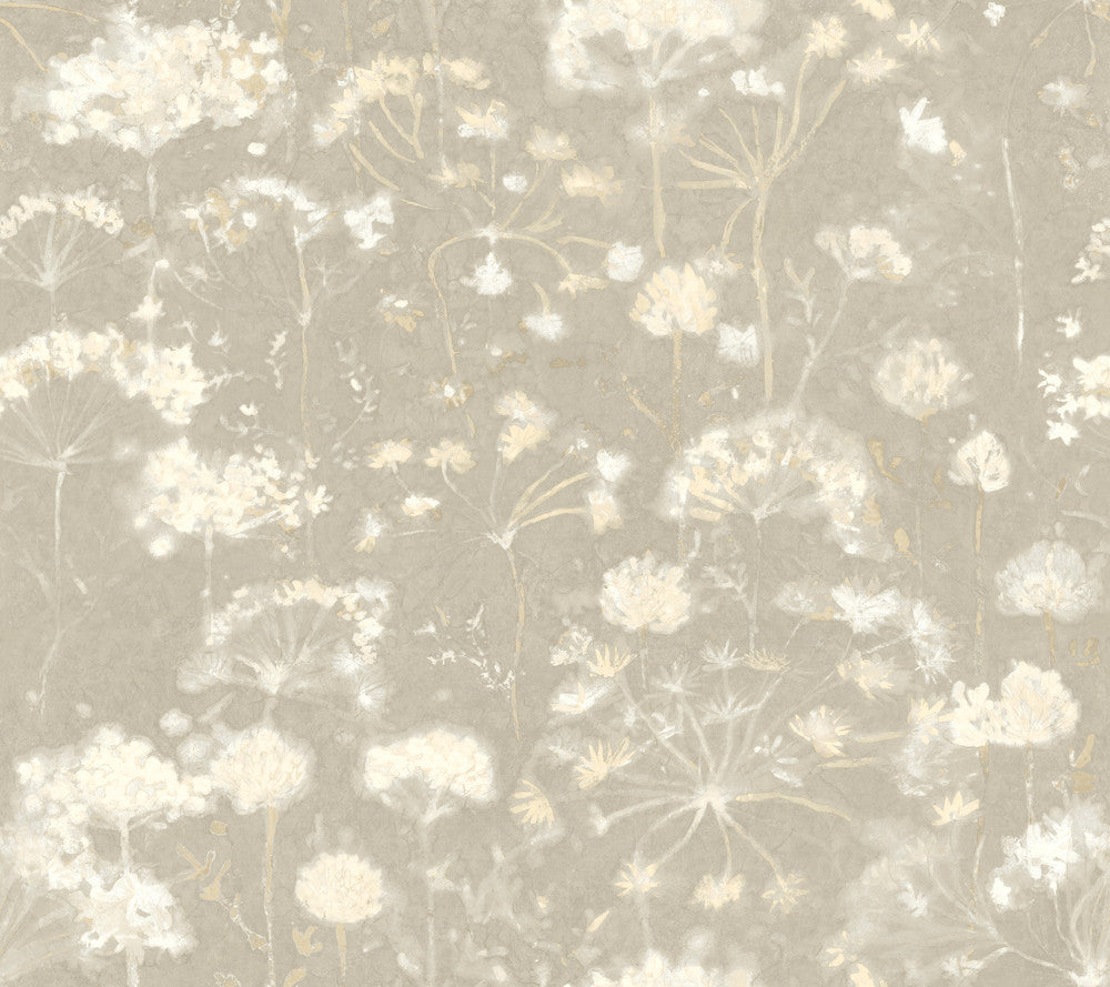 Botanical Fantasy Light Grey Wallpaper by Candice Olson Candice Olson Botanical Dreams Covers about 60.8 square feet 27-in by 27-ft long roll Unpasted 24 - Fabric Carolina -