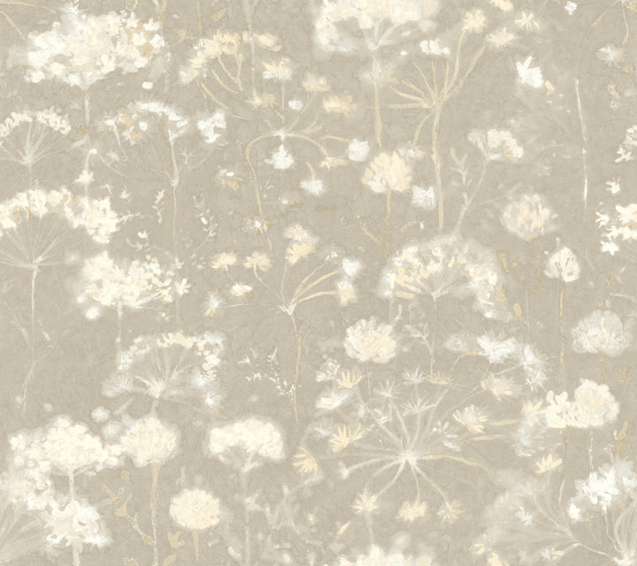 Botanical Fantasy Light Grey Wallpaper by Candice Olson Candice Olson Botanical Dreams Covers about 60.8 square feet 27-in by 27-ft long roll Unpasted 24 - Fabric Carolina -