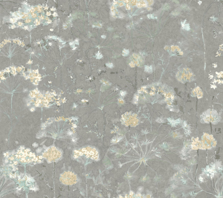 Botanical Fantasy Grey Wallpaper by Candice Olson Candice Olson Botanical Dreams Covers about 60.8 square feet 27-in by 27-ft long roll Unpasted 24 - Fabric Carolina -