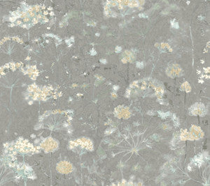 Botanical Fantasy Grey Wallpaper by Candice Olson