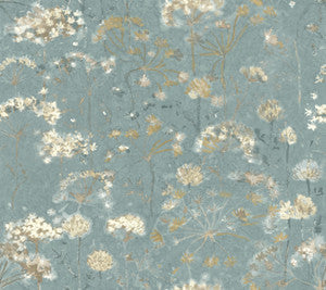 Botanical Fantasy Blue Wallpaper by Candice Olson