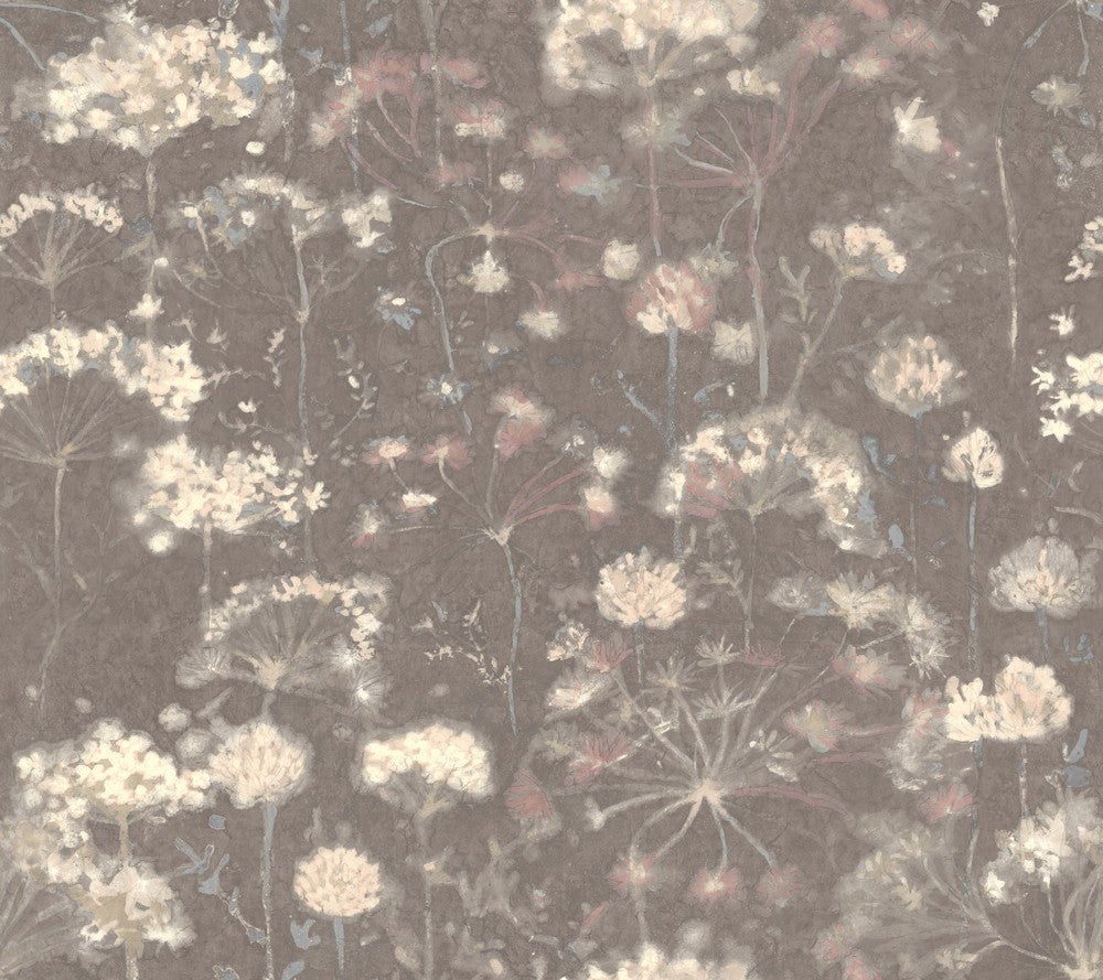 Botanical Fantasy Dark Grey Wallpaper by Candice Olson Candice Olson Botanical Dreams Covers about 60.8 square feet 27-in by 27-ft long roll Unpasted 24 - Fabric Carolina -