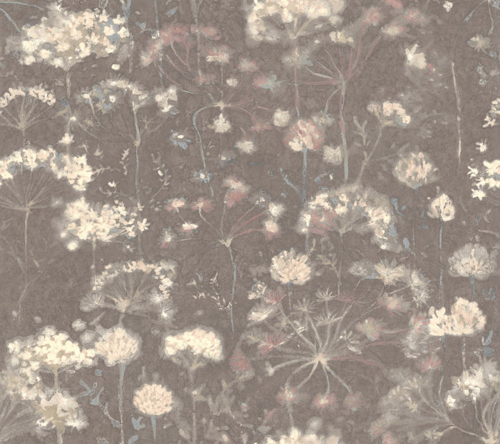 Botanical Fantasy Dark Grey Wallpaper by Candice Olson Candice Olson Botanical Dreams Covers about 60.8 square feet 27-in by 27-ft long roll Unpasted 24 - Fabric Carolina -