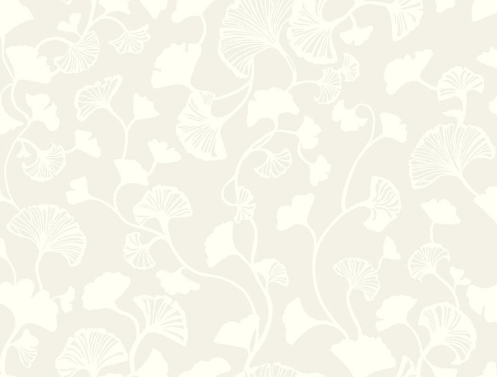 Gingko Trail Cream Wallpaper by Candice Olson Candice Olson Botanical Dreams Covers about 60.8 square feet 27-in by 27-ft long roll Unpasted 20.5 - Fabric Carolina -