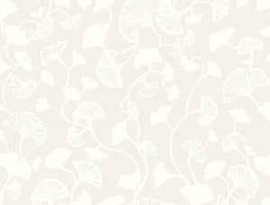 Gingko Trail Cream Wallpaper by Candice Olson