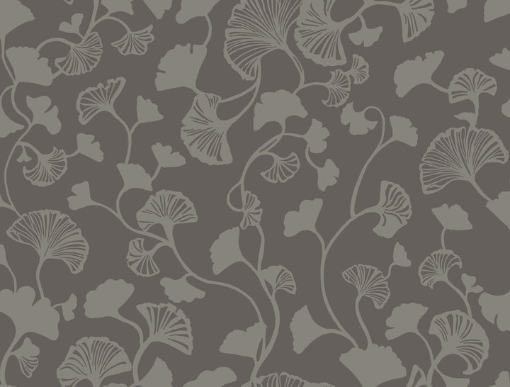 Gingko Trail Black Wallpaper by Candice Olson Candice Olson Botanical Dreams Covers about 60.8 square feet 27-in by 27-ft long roll Unpasted 20.5 - Fabric Carolina -