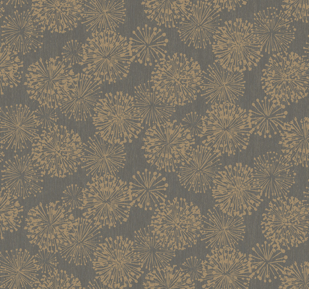 Grandeur Gold Metallic Wallpaper by Candice Olson Candice Olson Botanical Dreams Covers about 60.8 square feet 27-in by 27-ft long roll Unpasted 25.25 - Fabric Carolina -