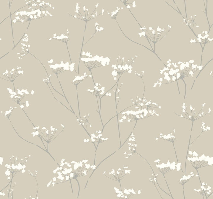 Enchanted Tan Wallpaper by Candice Olson Candice Olson Botanical Dreams Covers about 60.8 square feet 27-in by 27-ft long roll Unpasted 25.25 - Fabric Carolina -