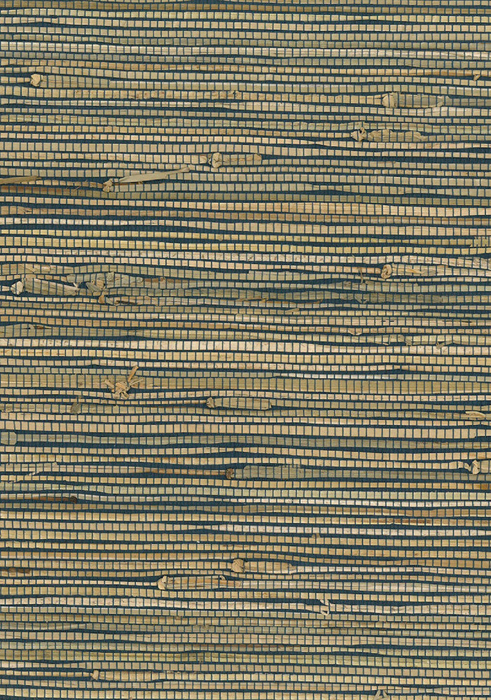 Rushcloth Blue, Brown by Seabrook Wallpaper Natural Resource China 72 0" 36" - Fabric Carolina -