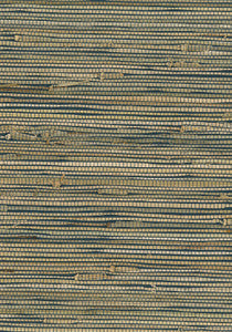 Rushcloth Blue, Brown by Seabrook Wallpaper