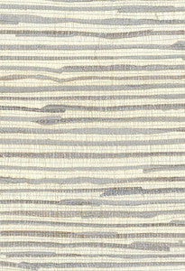 Java Grass Metallic Silver, Off White by Seabrook Wallpaper