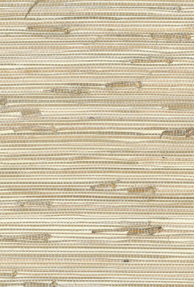Triangle Grass Metallic Silver, Off White by Seabrook Wallpaper Natural Resource China 72 0" 36" - Fabric Carolina -