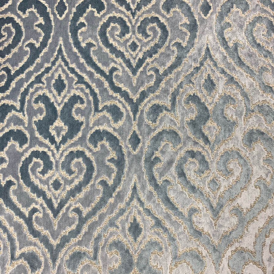 Nadeem Sky by Magnolia Fabric See sample 50VISC/35POLY/15CTN INDIA 50000 </p><p>Repeat: Horizontal: 13.75 and Vertical: 26.63 56" - Fabric Carolina -