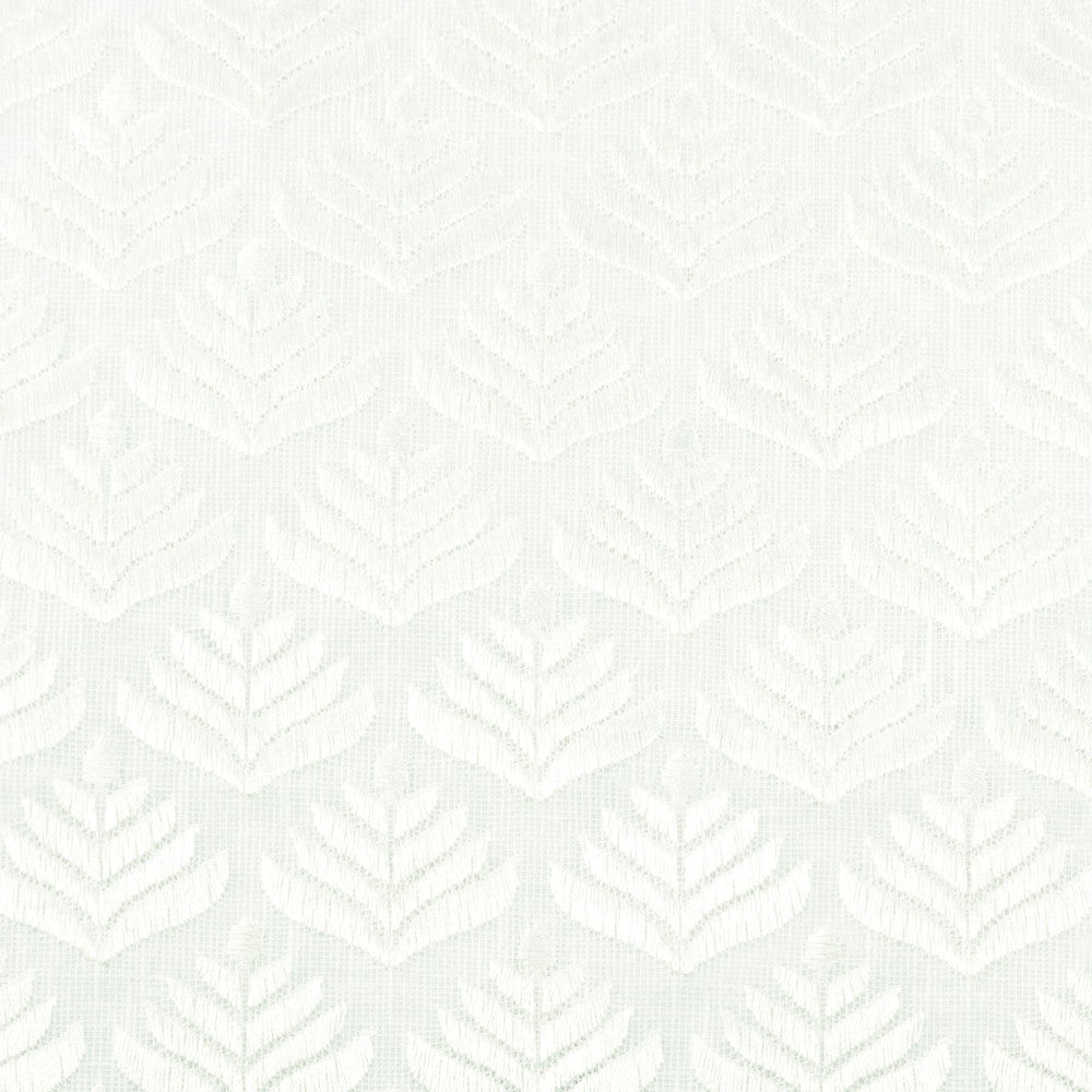 Narvick 1 Chalk by Stout Designer Fabric COLOR MY WINDOW CHALK/TAUPE 89%POL 11%COT INDIA Horizontal: 1.875 and Vertical: 2.375 51.13 in - Swanky Fabrics -