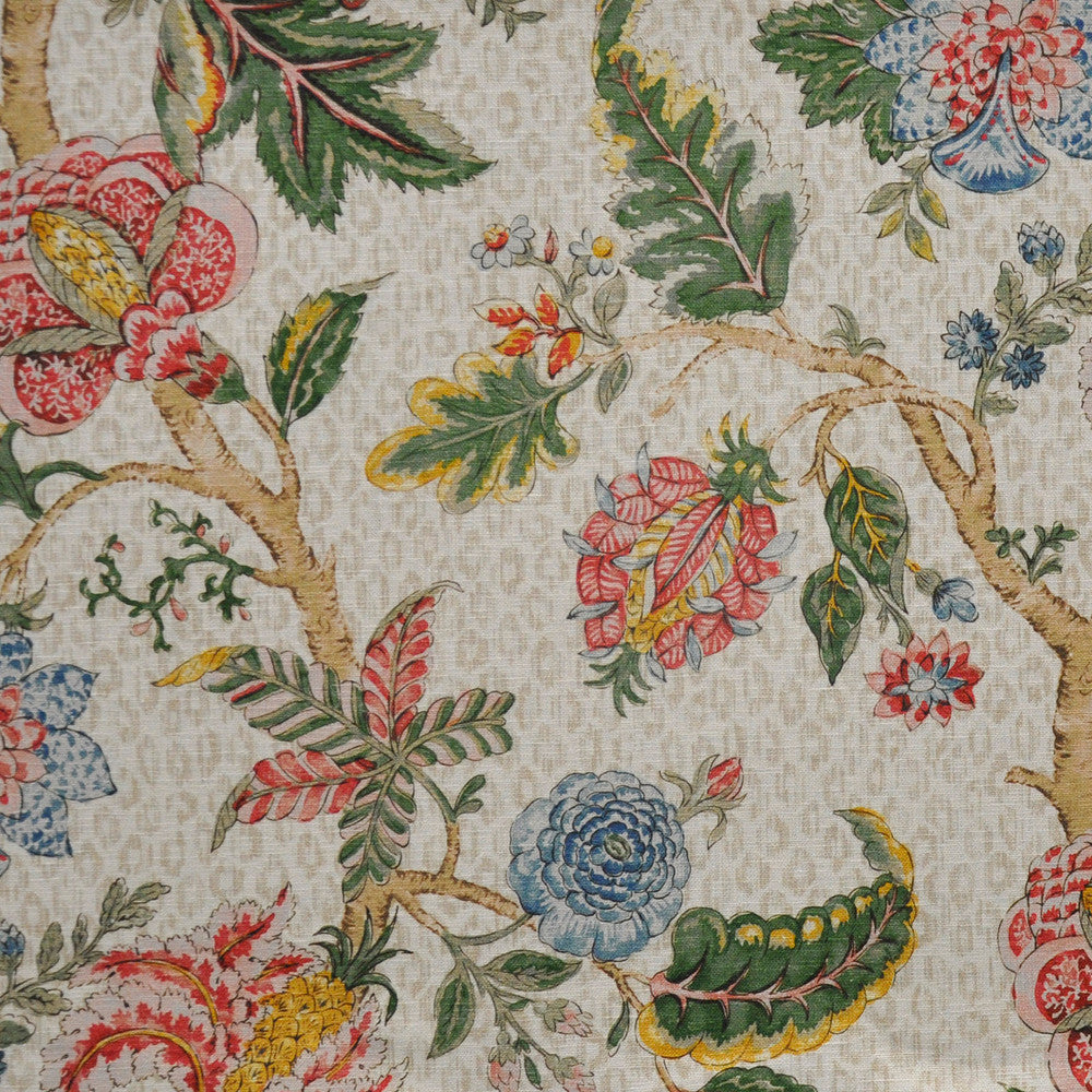 Nusa Dua # 501 Bisque by Maxwell Fabric PRINT GALLERY 85% COTTON/15% LINEN INDIA V-36"H-27" HALF DROP 54" - Fabric Carolina -