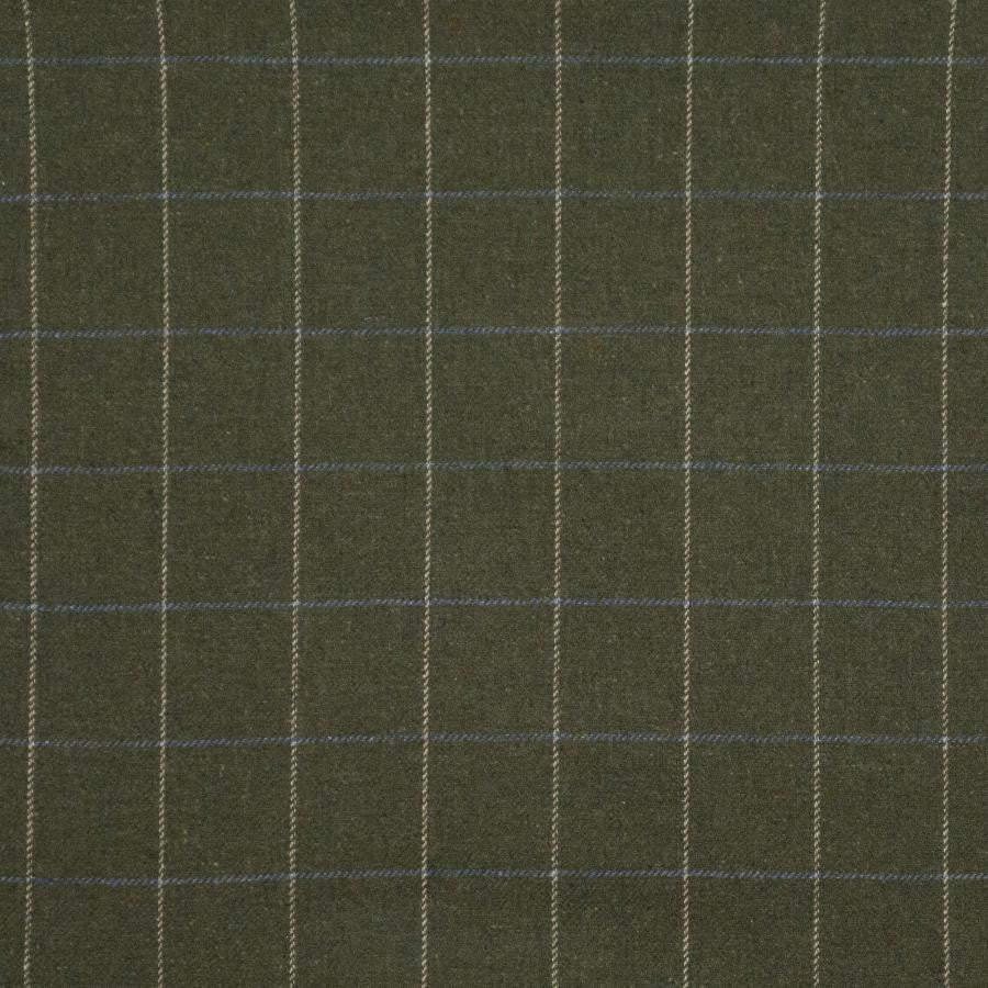 Norton # 402 Moss by Maxwell Designer Fabric Menswear Ii-Plaids & Checks 40% WOOL
35% POLYESTER
15% NYLON
10% ACRYLIC INDIA V-2" H-2" 54" - Swanky Fabrics -