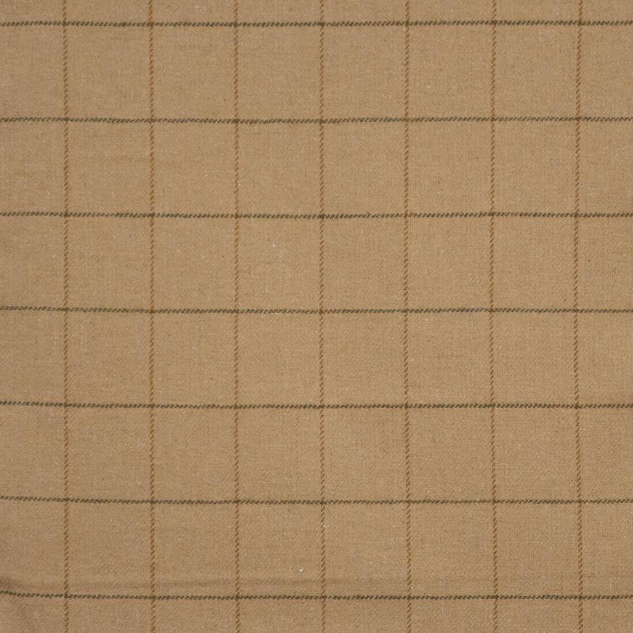 Norton # 409 Tan by Maxwell Fabric Menswear Ii-Plaids & Checks 40% WOOL
35% POLYESTER
15% NYLON
10% ACRYLIC INDIA V-2" H-2" 54" - Fabric Carolina -