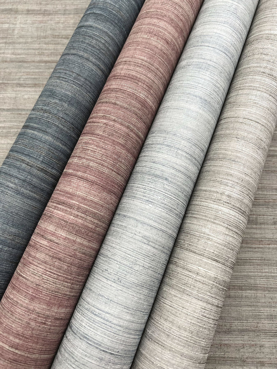 Tasar Silk Blue Wallpaper by York Wallcoverings Designer