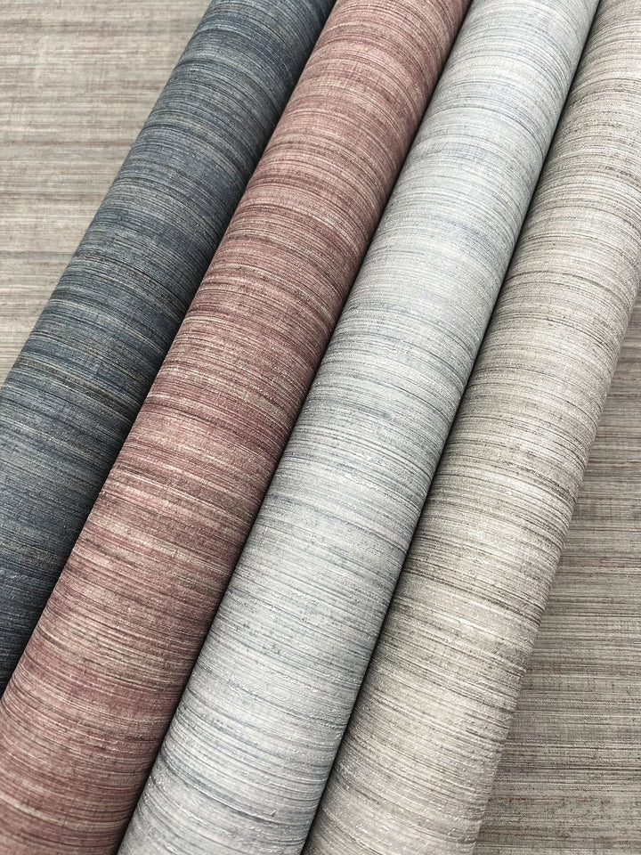 Tasar Silk Blue Wallpaper by York Wallcoverings Designer