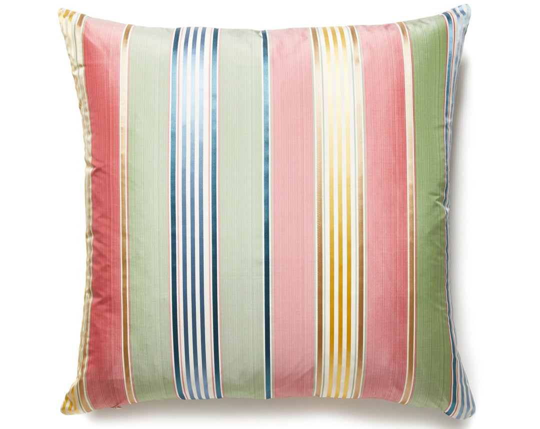 Charlotte Stripe Pillow 22 X 22 - Perennial NDSDDK61300004 by Scalamandre Designer Pillow