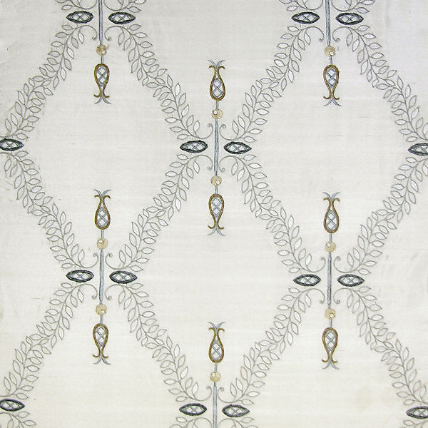White Hall/Frost 1620-005 by Old World Weavers Fabric SCALAMANDRE WAREHOUSE 100% SILK INDIA LIGHT DUTY Horizontal: 15" and Vertical: 12.75" 52" - Fabric Carolina -
