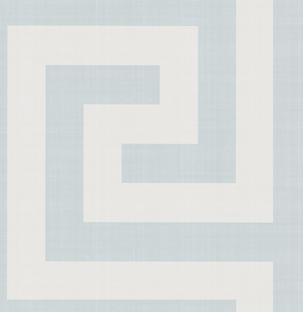 Vogue Baby Blue and Off-White by Seabrook Wallpaper Nouveau Luxe United States 60.75 27.8" 27" - Fabric Carolina -