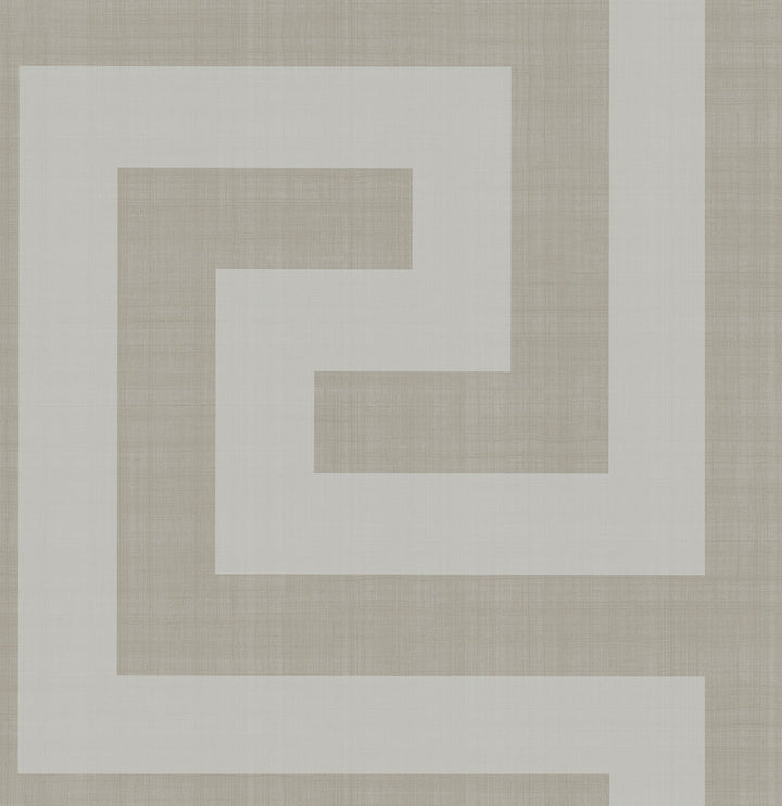 Vogue Metallic Silver and Taupe by Seabrook Wallpaper Nouveau Luxe United States 60.75 27.8" 27" - Fabric Carolina -